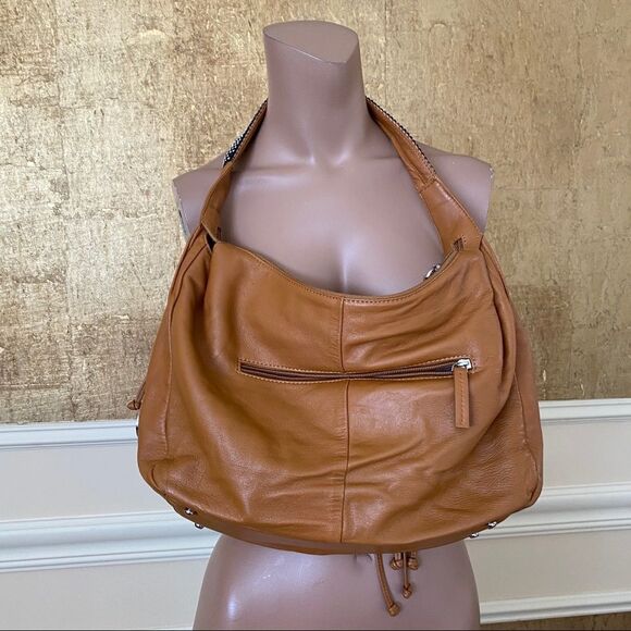 DX Touch camel leather Swarovski Crystals hobo bag - Picture 2 of 12